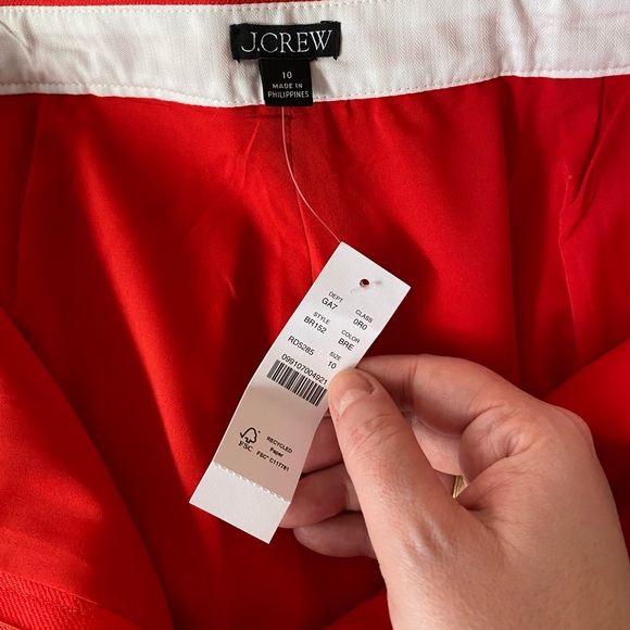 NWT J. Crew Slim Flare Pant in Stretch Linen (Belvedere Red) - Picture 4 of 6